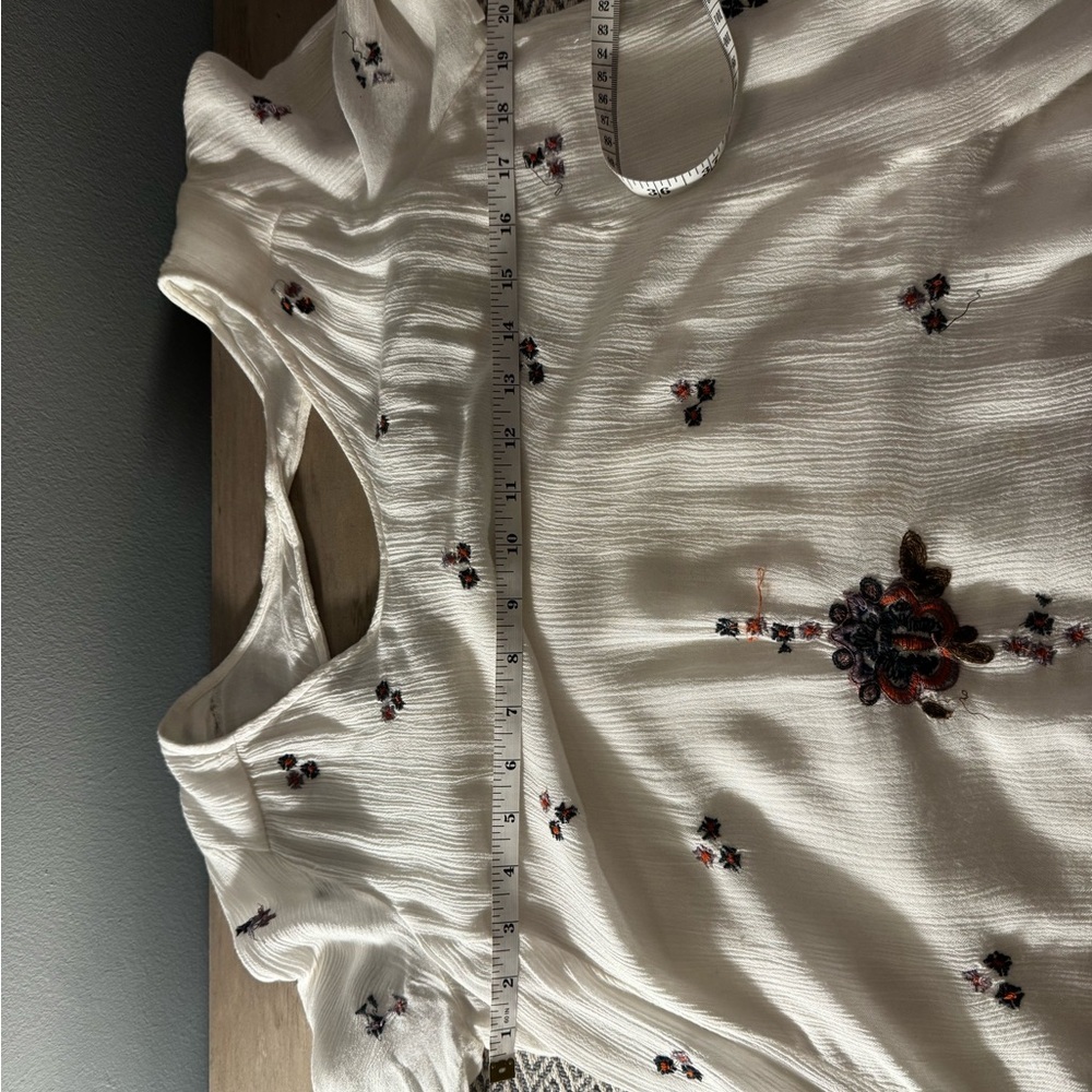 Free People White Dress with Floral Embroidery - Picture 9 of 10